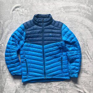 Salomon mens down jacket size Large blue